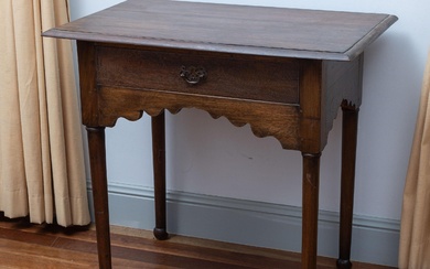 A late Georgian style mahogany single drawer table 75 x 81 x 50cm