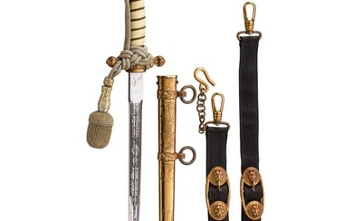 A model 1938 dagger for naval officers with portepee and hanger, maker Eickhorn, Solingen