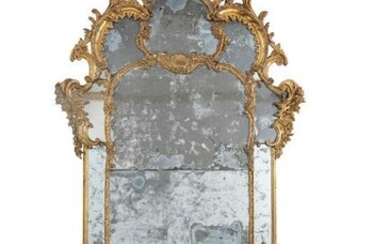 A monumental Italian Rococo giltwood mirror