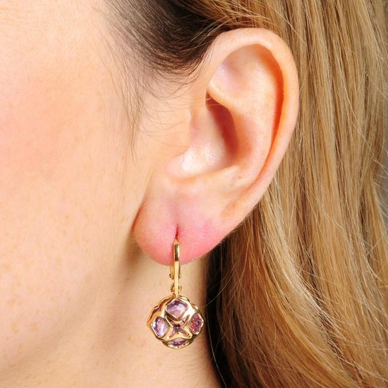 A pair of 18ct gold amethyst 'Imperiale Cocktail'