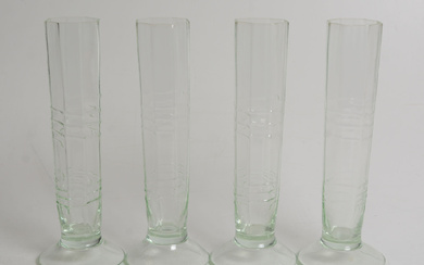 A pair of four pass glasses from Regalskappet Vaasa, Björkshults glassworks, second half of the 20th century.
