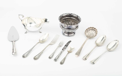 A part service of Portuguese silver flatware, by Topazio, comprising...
