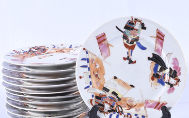 A set of 10 Japanese porcelain plates, 19th century.