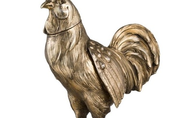 A silver-gilt "drinking game" rooster, Hanau, Weinranck & Schmidt, circa 1900