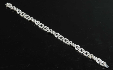 A white gold diamond set bracelet