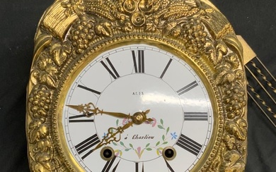 ALIX A CHARLIEU Antique French Comtoise Gilt Clock