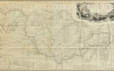 AN ANTIQUE MAP, "Map to Illustrate the Route of Prince