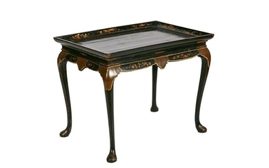 ANTIQUE LACQUER CHINOISERIE TRAY TABLE