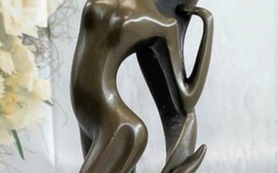 Abstract Skinny Woman Bronze Sculpture