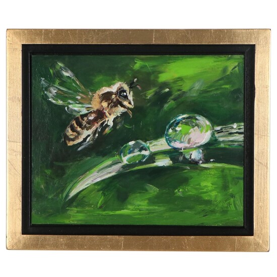 Adam Deda Oil Painting "Honey Bee," 21st Century