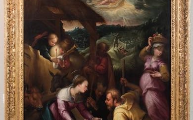Denijs Calvart o Calvaert detto Dioniso fiammingo (1549-1619) Adorazione dei...