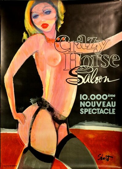 Advertising Poster Crazy Horse Saloon Paris Cabaret