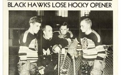 Advertising Poster Timely Events Black Hawks Hockey New