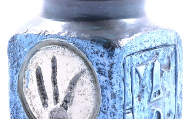 Alison Brigden for Troika Pottery, a textured Marmalade pot