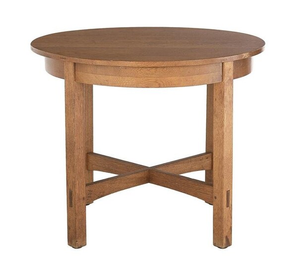 American Arts and Crafts Quarter-Sawn Round Table