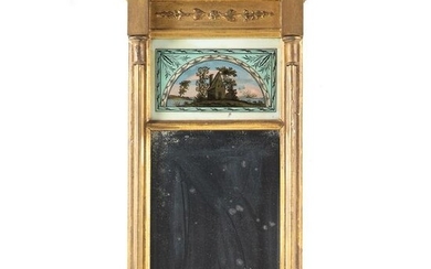 American Classical Giltwood Trumeau Mirror