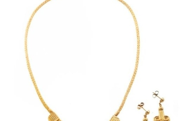An 18K Necklace & Earrings Set by Lalaounis