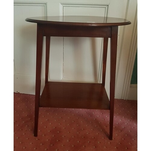 An Edwardian Mahogany and Inlaid Oval Side Table. 56 L x 40 ...