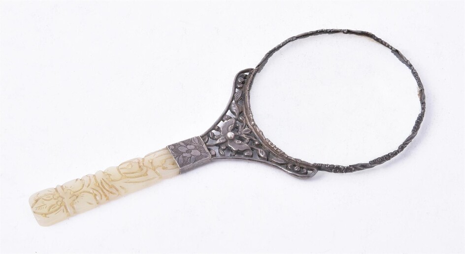 An early 20th century Chinese silver magnifying glass