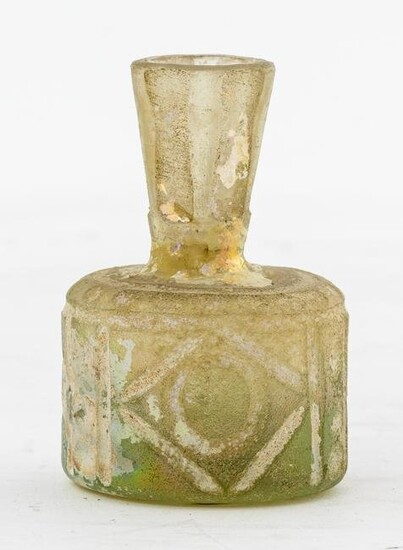 Ancient Roman Glass Greenish Sprinkler Bottle