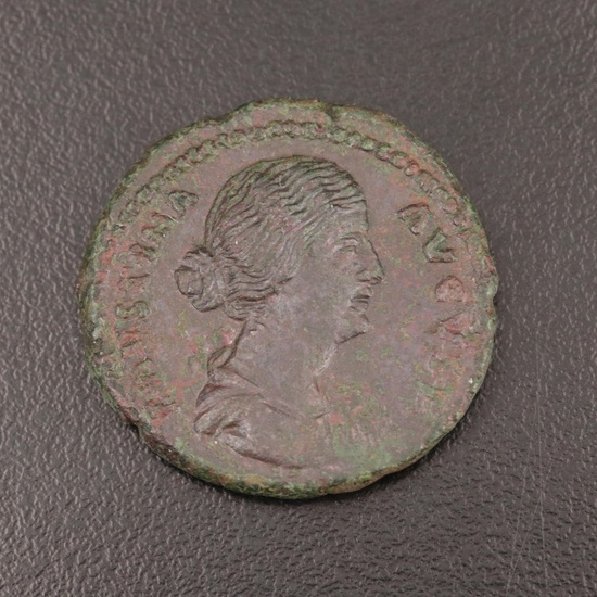 Ancient Roman Imperial Æ As of Faustina II, ca. 147 AD