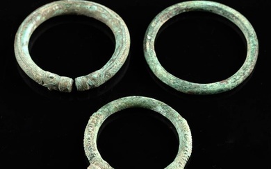 Ancient Vietnamese Dong Son Bronze Bracelets