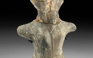 Ancient Vinca Incised Pottery Figure - Standing Goddess