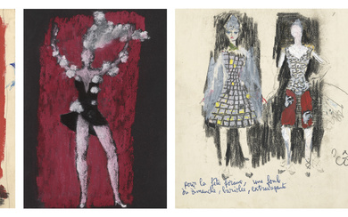 André Beaurepaire (1924-2012) Maquettes de costumes pour ''La belle endormie'' (1953)