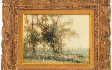 Andre Gisson Landscape Scene Oil on Canvas