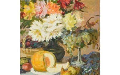 Anna Cherednichenko - Still life with fruits, mid 20th centu...