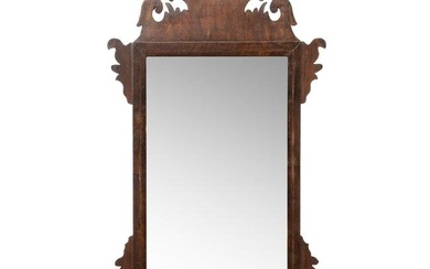 Antique 19th Century Inlaid Chippendale Mirror