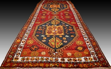 Antique Anatolian Kazak runner rug - 10.4 x 4