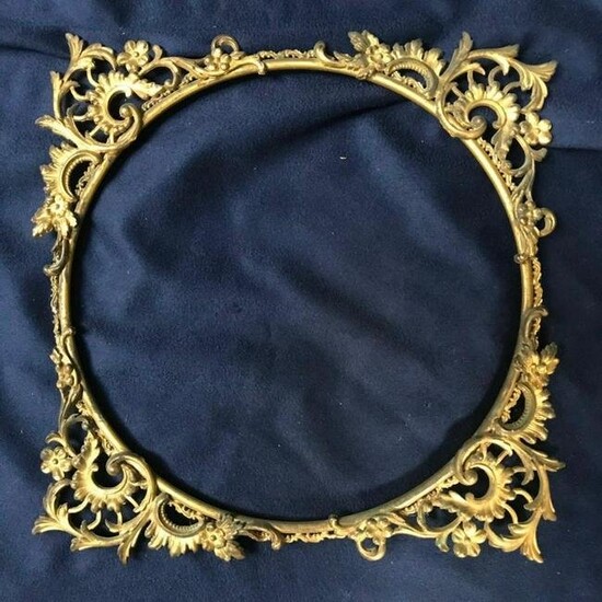 Antique Ornate Gilt Metal Florentine Frame