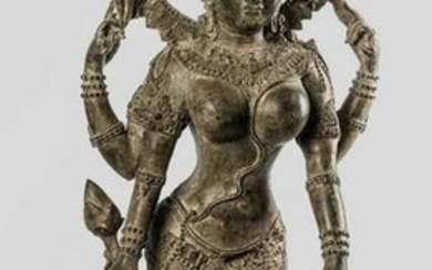 Antique Thai Style Lakshmi Statue / Devi Consort of
