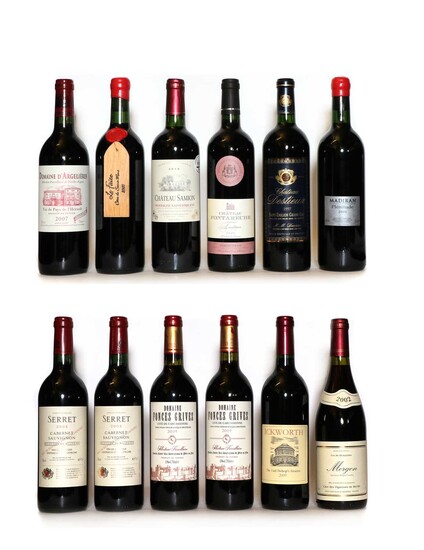 Assorted red wines