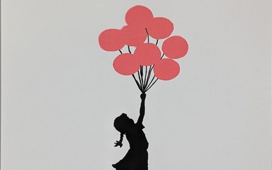 BANKSY (d'après) « Girl with Balloons » Lithographie... - Lot 258 - Actéon - Compiègne Enchères