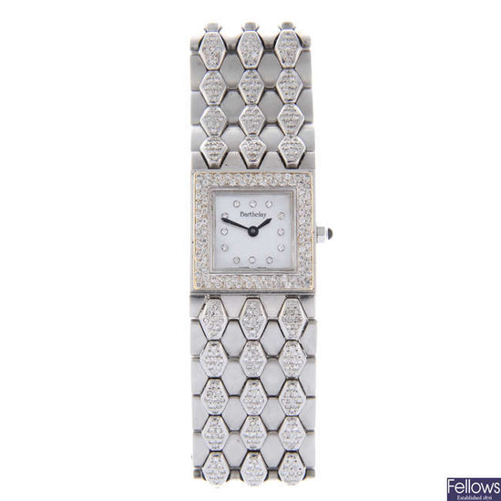 BARTHELEY - a lady's stainless steel Les Slones bracelet watch.