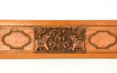 Balinese Hindu Hand Carved Door Panel or Plaque