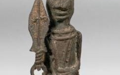 Benin Style Bronze Warrior Figure