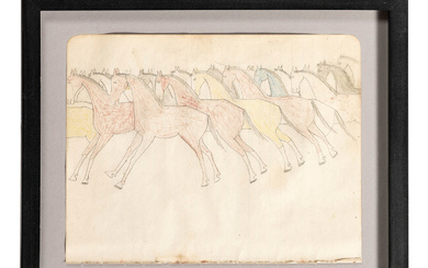 Black Horse (Northern Cheyenne, 19th century) Ledger Drawing