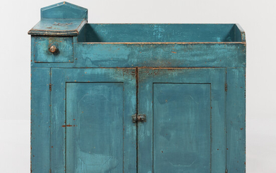 Blue-painted Dry Sink