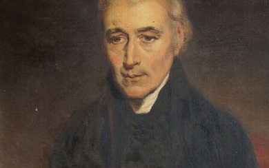 British School, late-19th/early-20th century- Portrait of a clergyman, seated quarter-length turned to the left; oil on canvas, 37 x 30.5 cm