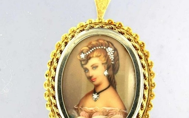 Brooche with portrait of a lady