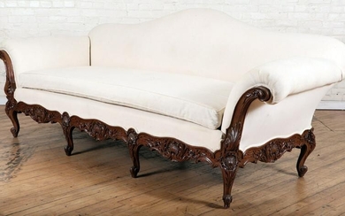 CARVED WALNUT SOFA IN THE ROCOCO STYLE C.1920