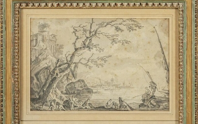 CLAUDE JOSEPH VERNET (1714-1789) "Paesaggio