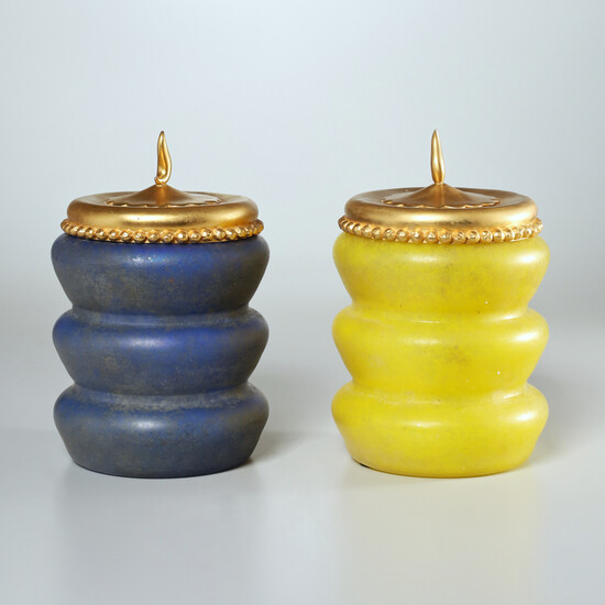 CX Design / Vetri Soffiati pair art glass jars