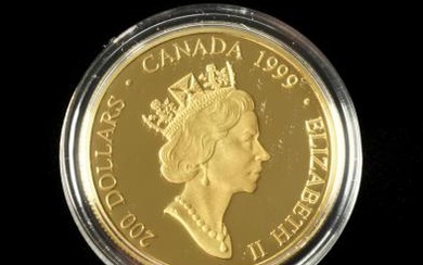 Canada, 1999 Proof Mikmaq Buttlerfly Gold 200 Dollars