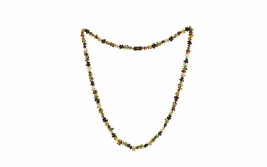 Caribbean Green and Natural Baltic amber Necklace