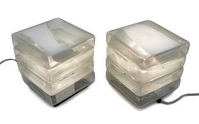 Carlo Nason (Italian, B. 1935) For Mazzega, Mid Century Stacked Murano Glass ‘Cube’
