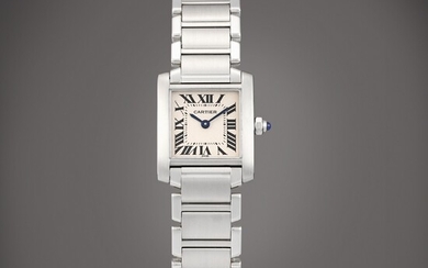 Cartier Tank Française, Reference 2300 | A stainless steel wristwatch with bracelet, Circa 2000 | 卡地亞 | Tank Française 型號2300 | 精鋼鏈帶腕錶，約2000年製